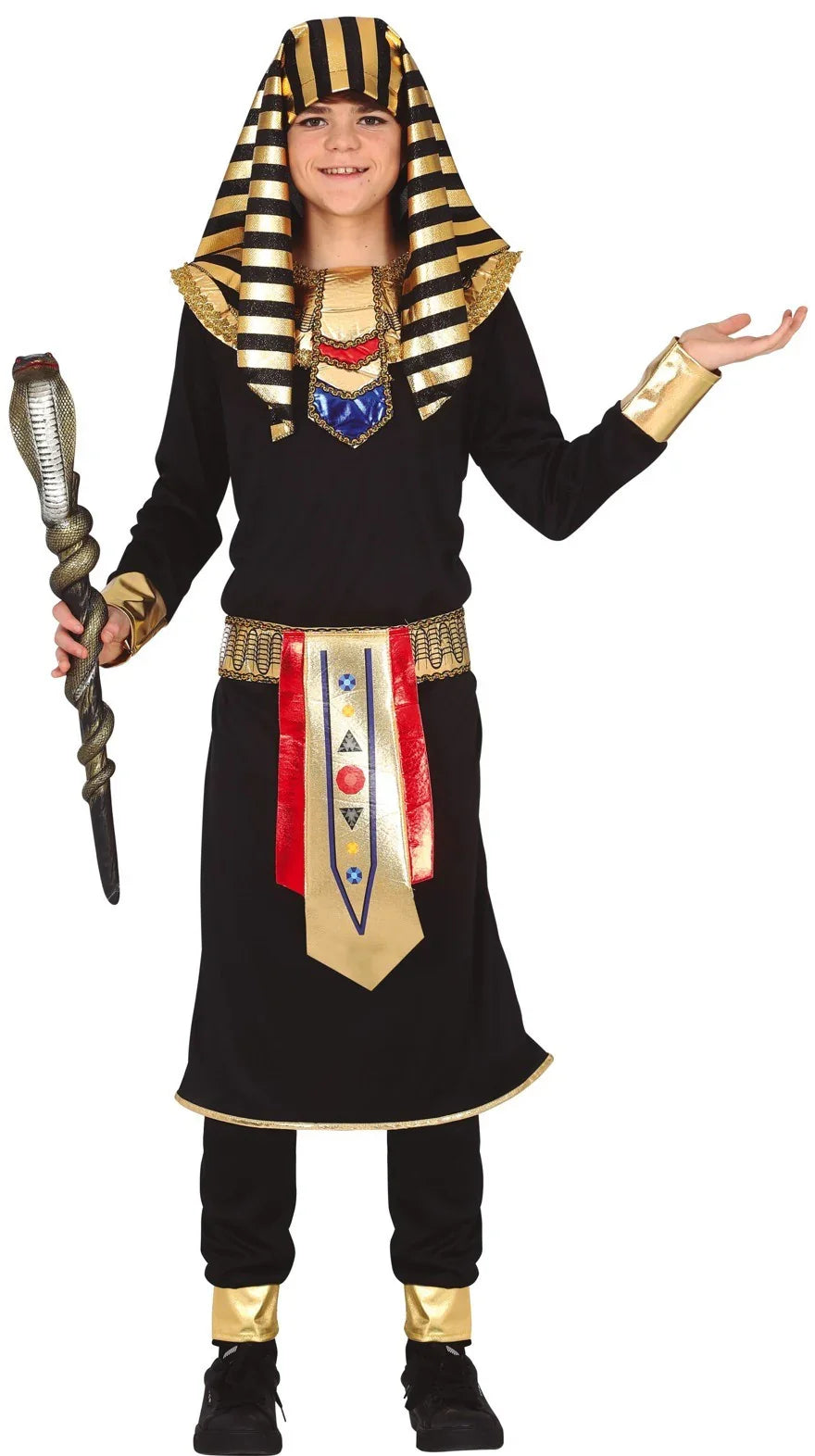 Disfraz de Faraón Negro para Niño Egipcio Guirca