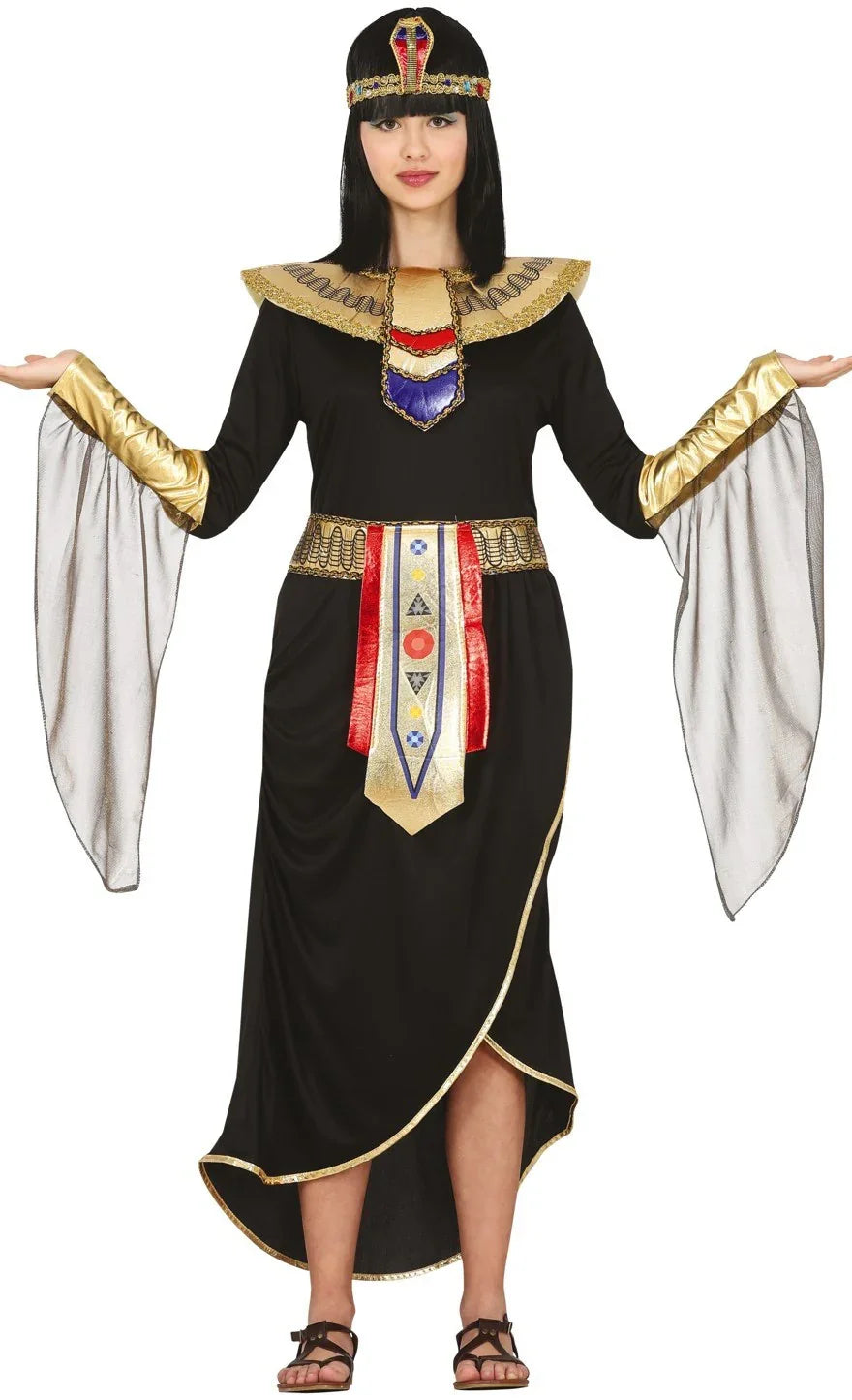 Disfraz de Cleopatra Negro para Niña Egipcio Guirca