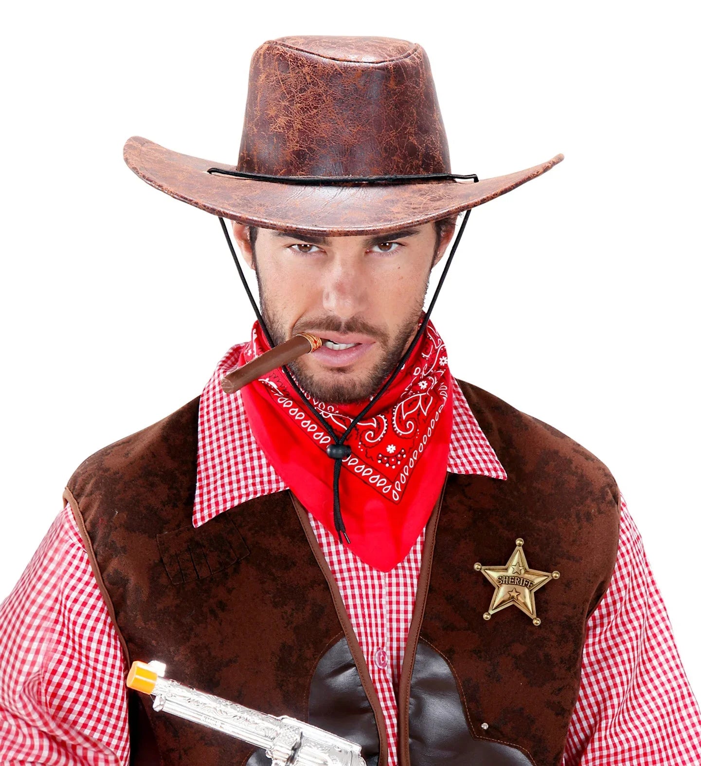 Estrella de Sheriff Dorada de Metal Complementos Vaqueros Widmann