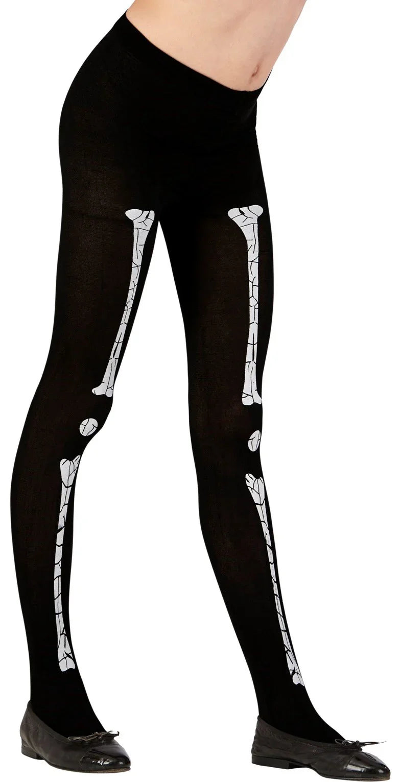 Pantys Negros con Huesos Infantiles Medias y Pantys Widmann