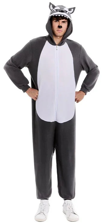 Disfraz de Lobo Hambriento Gris para Adulto Lobo Partilandia