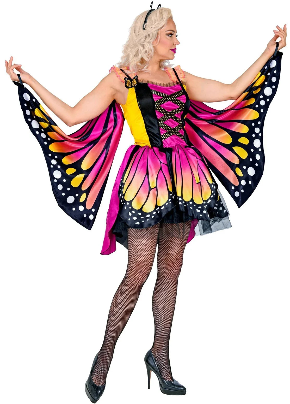 Disfraz de Mariposa Rosa y Amarilla para Mujer Mariposa Widmann