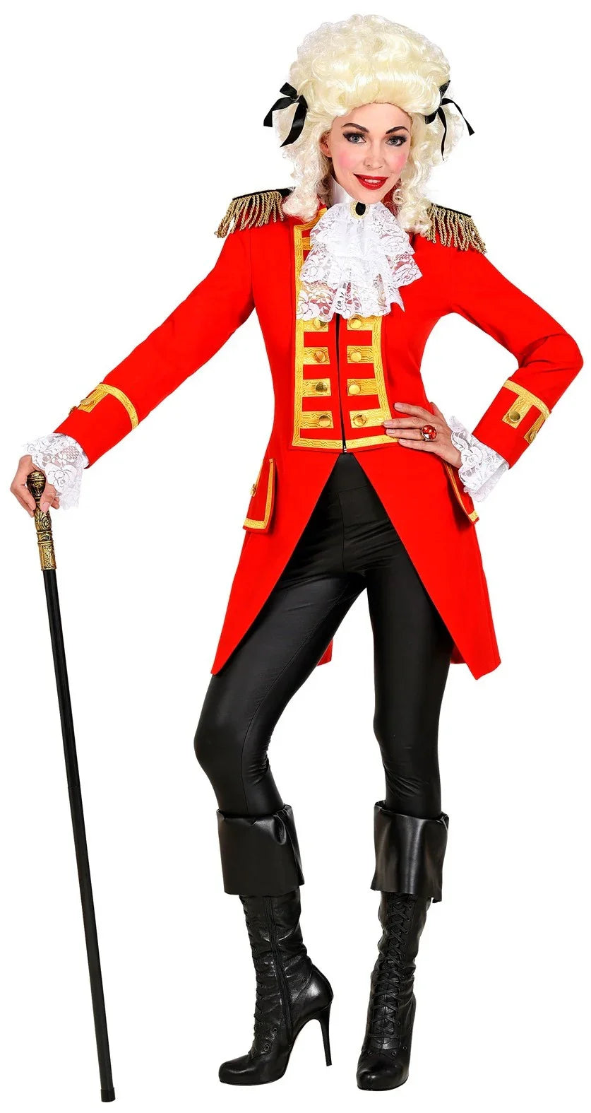 Chaqueta Roja con Pechera Dorada para Mujer Chaquetas, Chalecos y Camisas Widmann