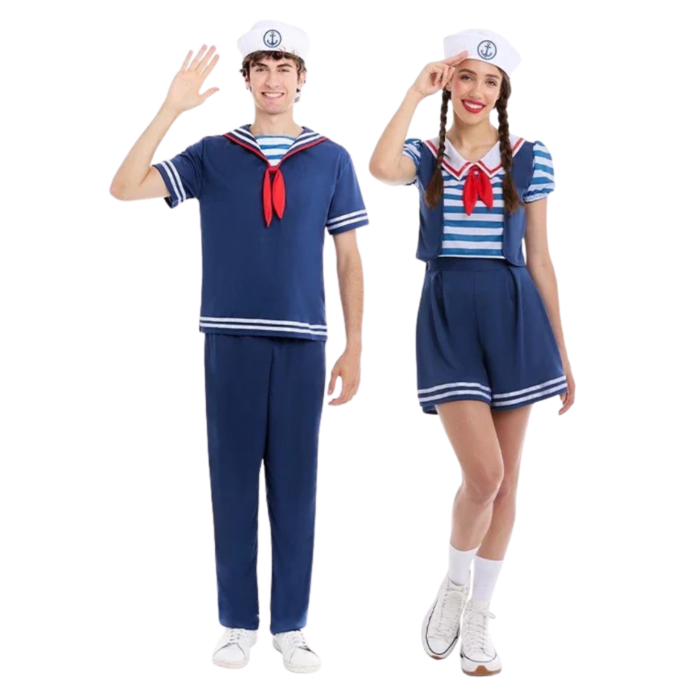 Déguisements de couples de marins élégants
