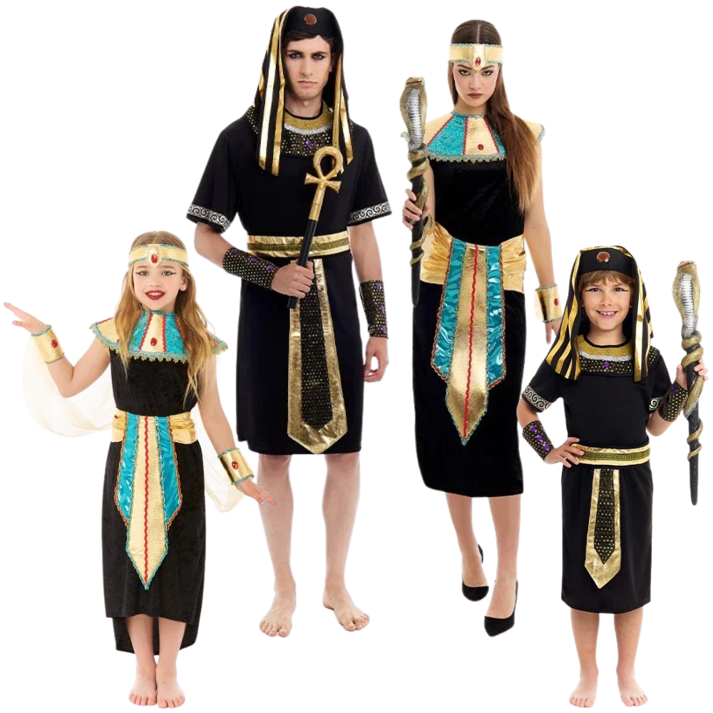 Déguisements pour un groupe d'égyptiens noirs