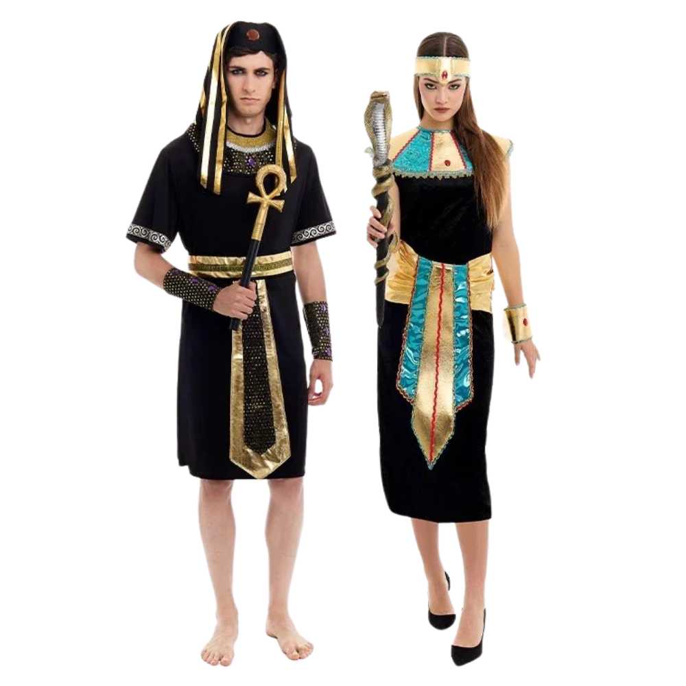 Déguisements de couples égyptiens noirs
