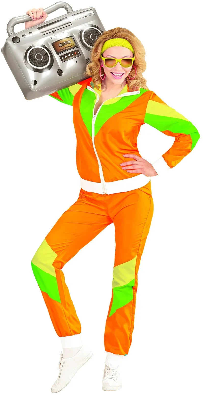 Disfraz Chándal Años 80 Naranja para Adulto Chándales de Táctel Años 80 Widmann