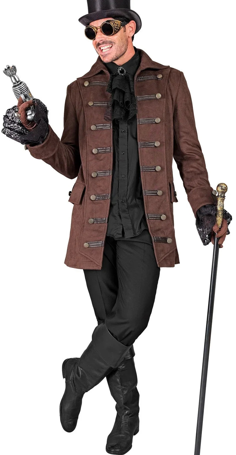 Chaqueta Steampunk o Pirata Marrón Larga para Hombre Chaquetas y Fracs Widmann