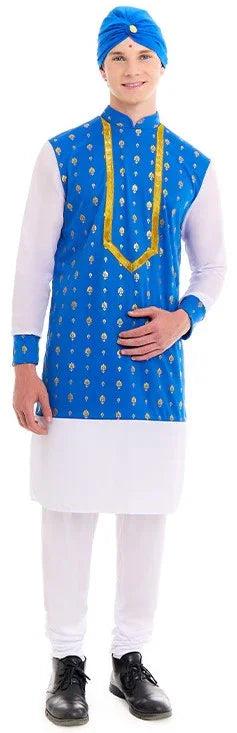 Disfraz de Hindú Bollywood Azul para Hombre Hindús Partilandia