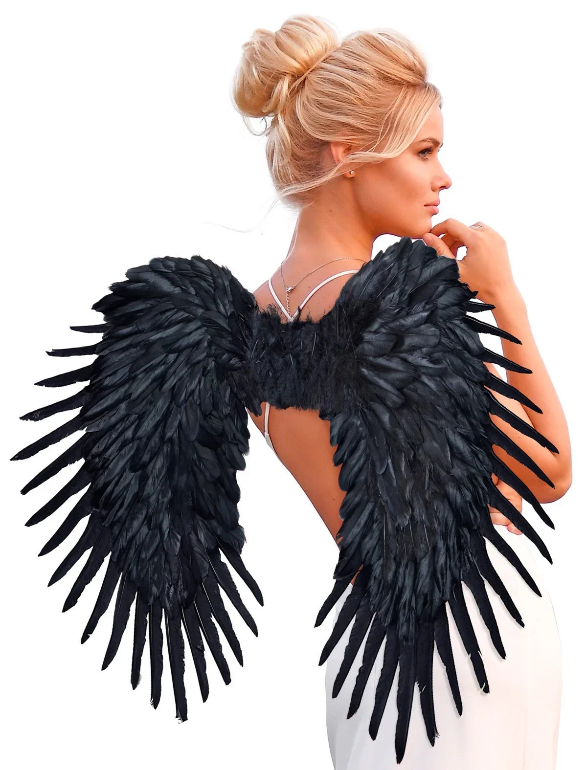 Alas Negras de Plumas de 80x65cm Alas Widmann