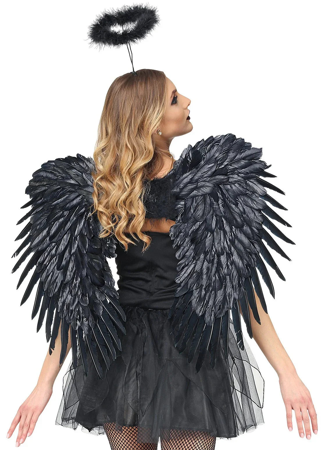 Alas Negras de Plumas de 80x65cm Alas Widmann