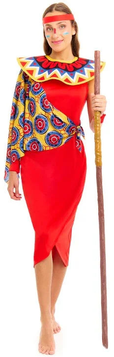 Disfraz de Tribu Masái para Mujer Africanos Partilandia