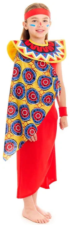 Disfraz de Tribu Masái para Niña Africanos Partilandia