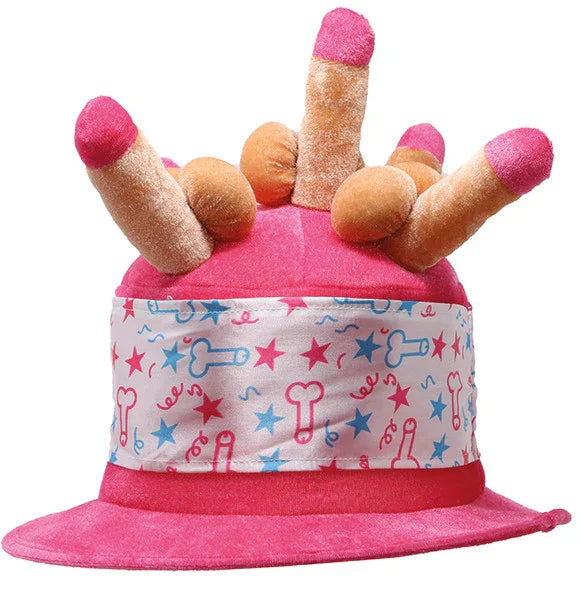 Sombrero Rosa con Penes Complementos para Despedidas Guirca