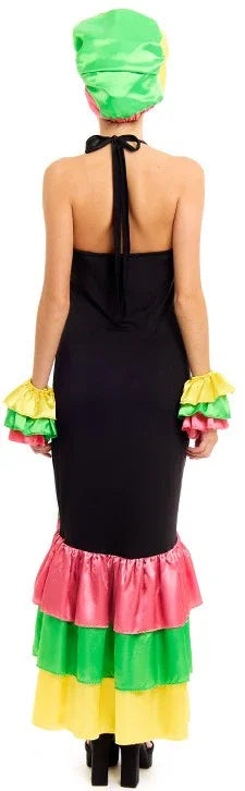 Disfraz de Rumbera Negro para Mujer Rumberos y Caribeños Partilandia