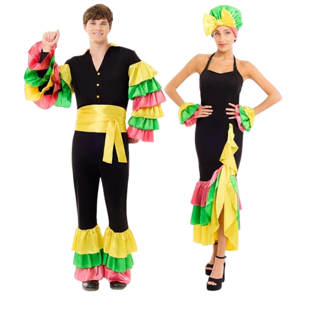 Déguisements de couple de rumba blanche