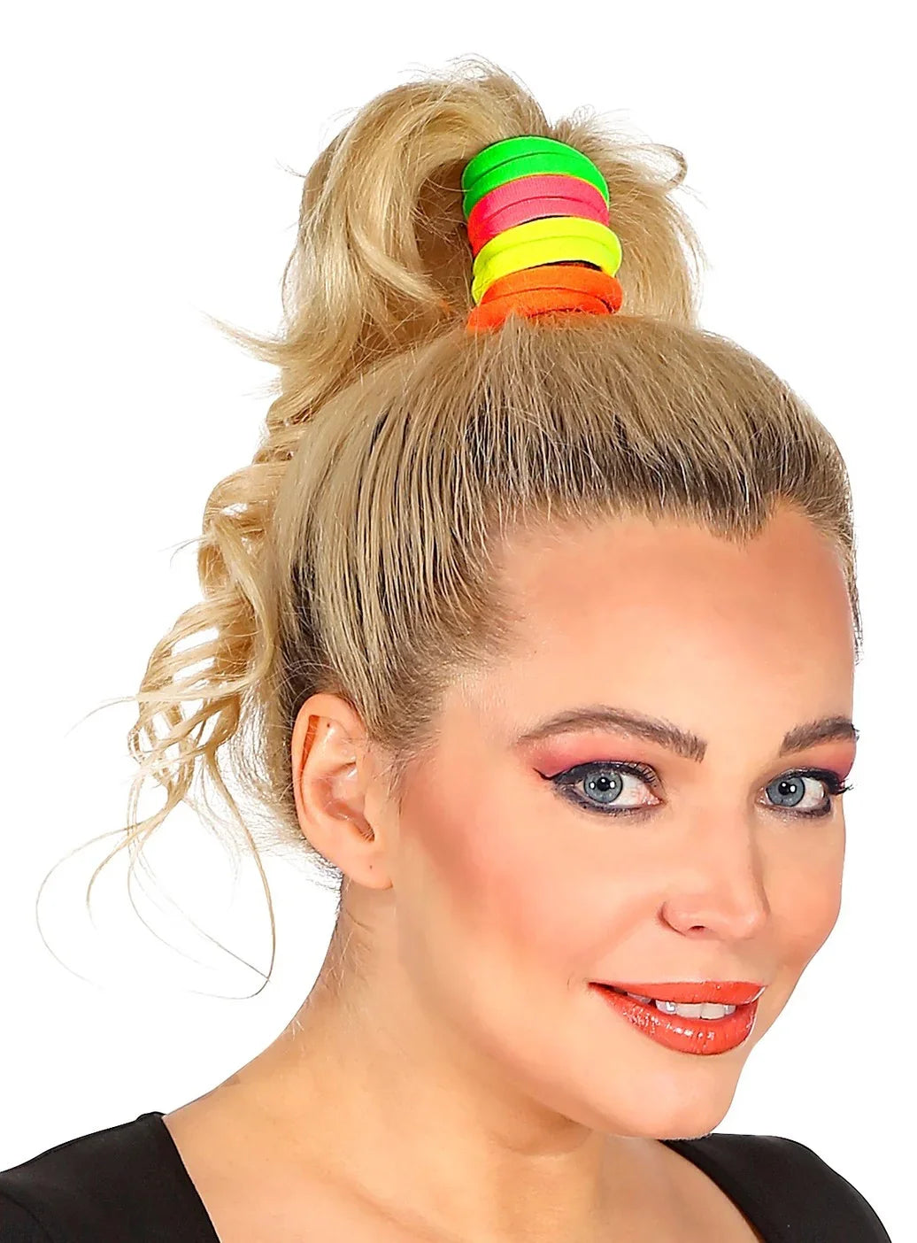 Set de Gomas de Pelo Neón Estilo Años 80 Años 80 Widmann