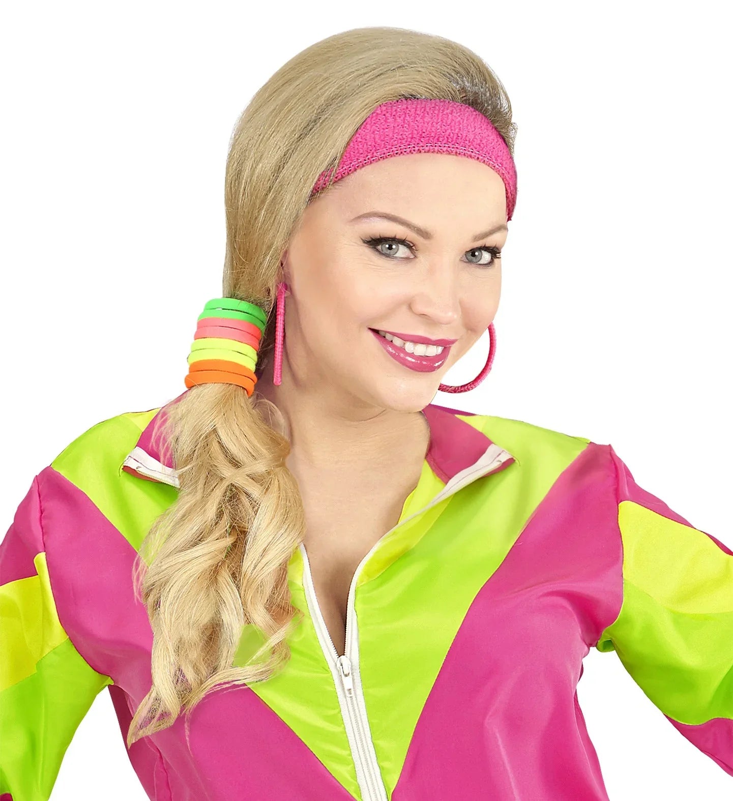 Set de Gomas de Pelo Neón Estilo Años 80 Años 80 Widmann