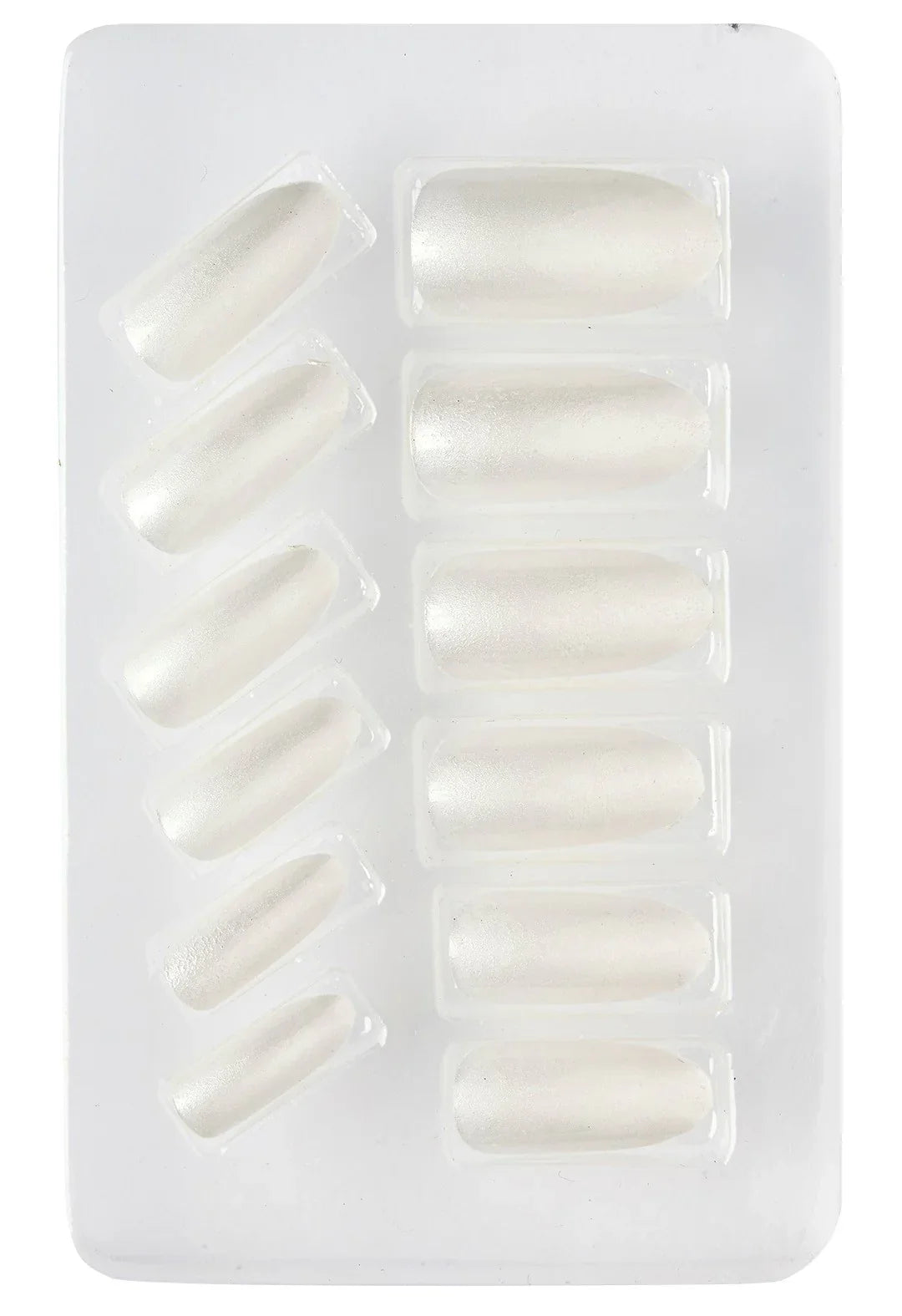 Uñas Postizas Blancas Iridiscentes Autoadhesivas Uñas Postizas Widmann