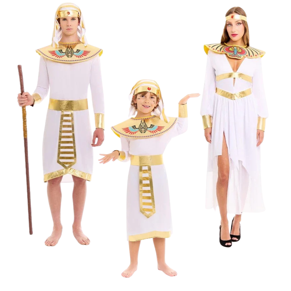 Déguisements de groupe de pharaons égyptiens bleus