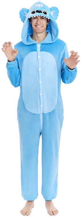 Disfraz Pijama de Monstruo Galáctico Azul para Adulto