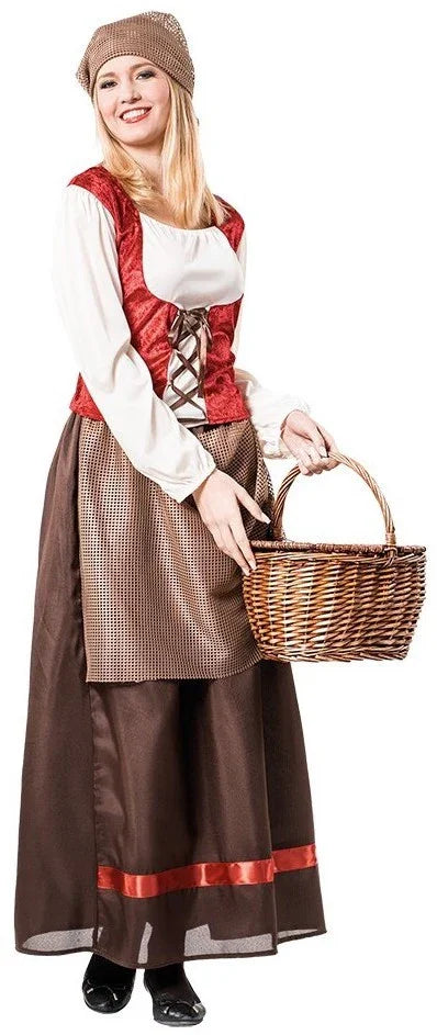 Disfraz de Posadera Medieval para Adulto Taberneras y Campesinas Medievales El Rey del Carnaval