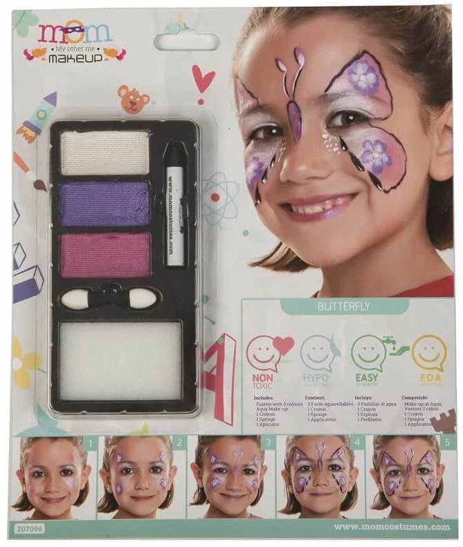 Kit de Maquillaje de Mariposa Perlado Infantil Kits de Maquillaje Viving