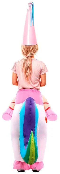 Disfraz de Unicornio Hinchable con Princesa Unicornio Partilandia
