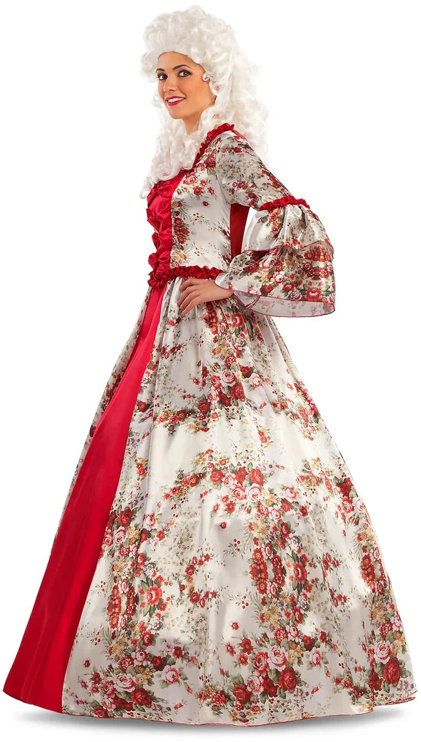 Disfraz de Baronesa Colonial Rojo para Mujer Veneciano y Época Viving