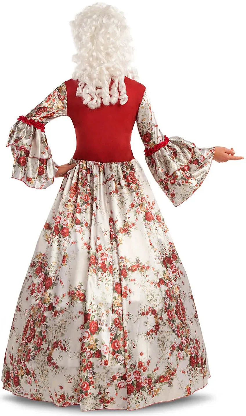 Disfraz de Baronesa Colonial Rojo para Mujer Veneciano y Época Viving