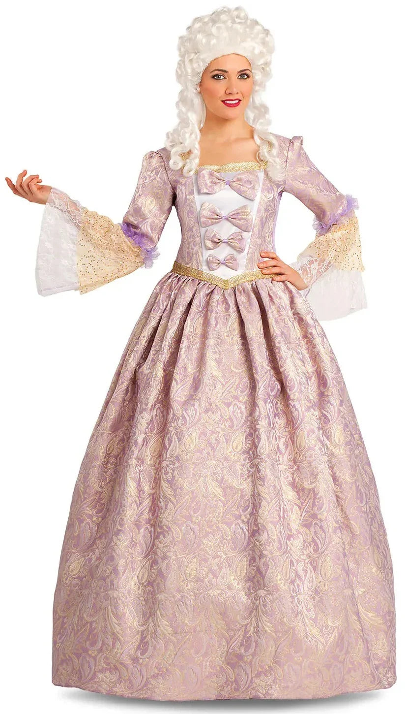 Disfraz de Baronesa Colonial Rosa para Mujer Veneciano y Época Viving