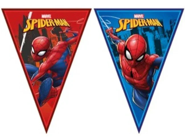 Guirnalda de Spider-Man con Banderines Decoración y Menaje Superhéroes Liragram