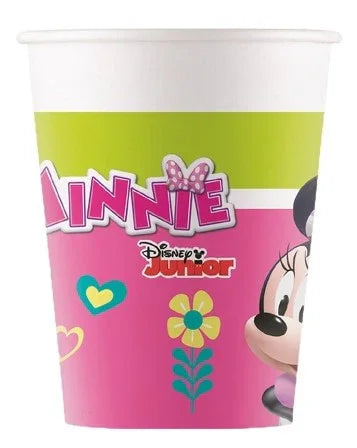 Pack de 8 Vasos de Minnie Mouse Rosa Decoración y Menaje de Dibujos Animados Liragram