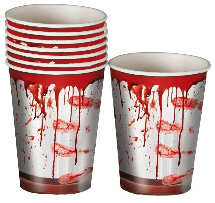 Pack 6 Vasos Sangrientos Menaje Halloween Guirca