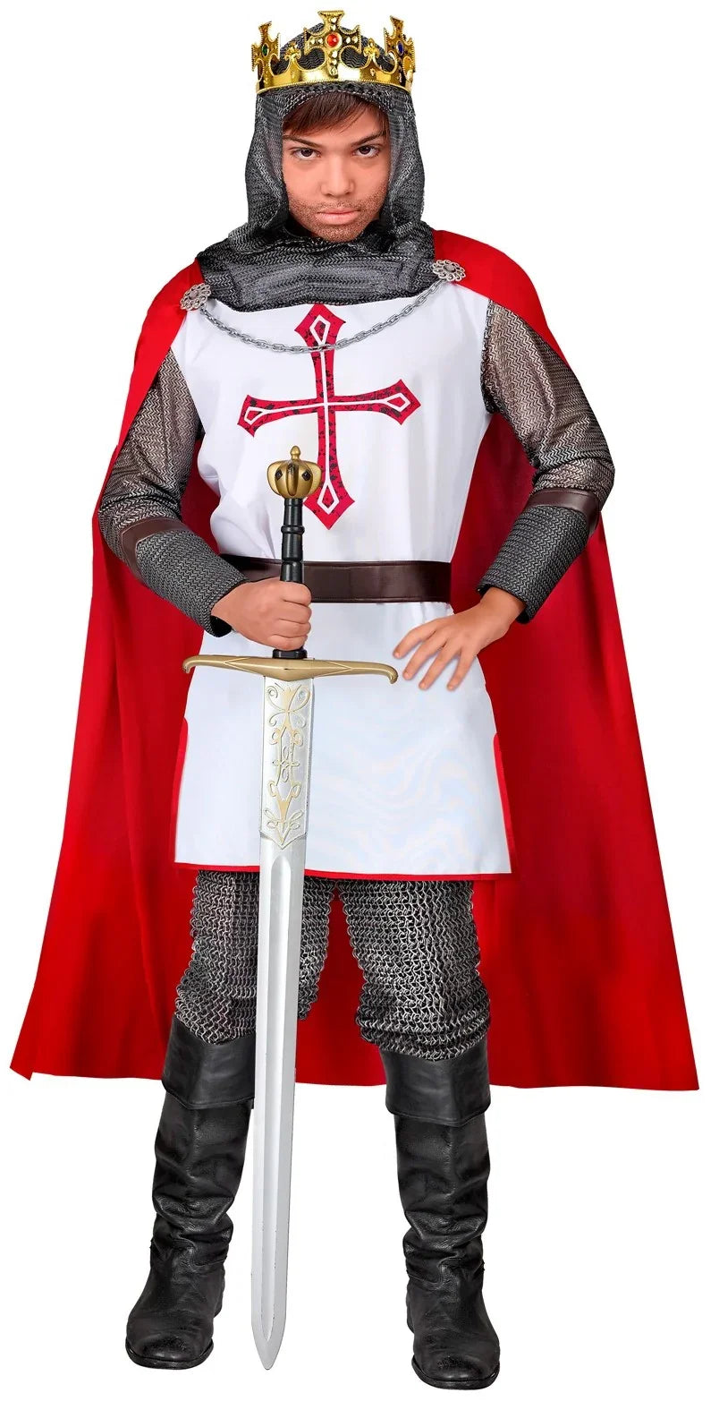 Disfraz de Caballero Templario con Capa para Niño Caballeros y Cruzados Medievales Widmann