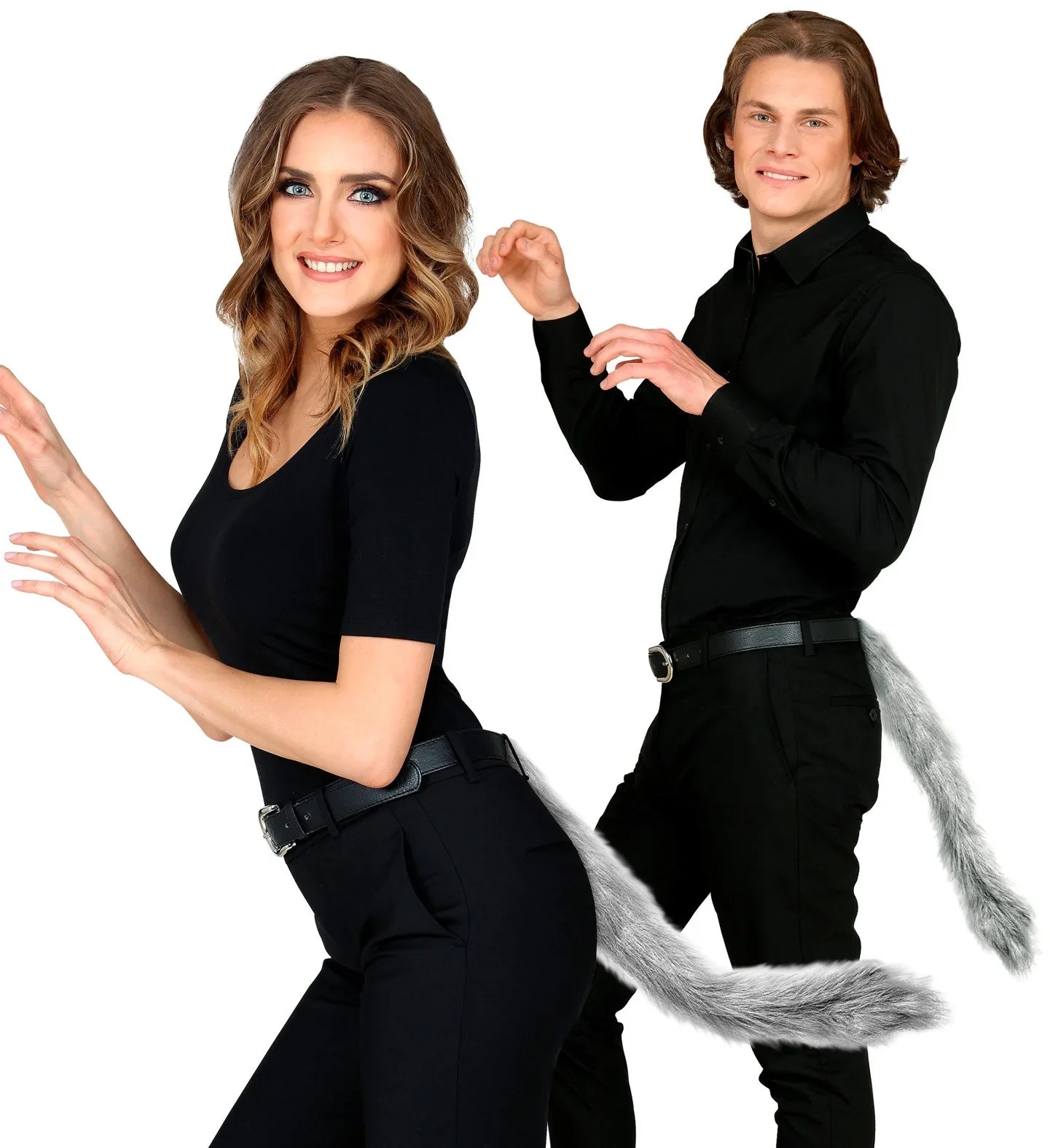 Cola de Lobo Gris de Peluche Moldeable Complementos de Animales Widmann