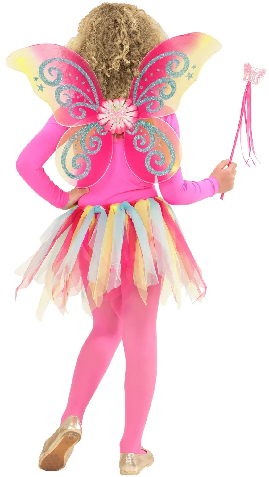Kit de Hada Multicolor Infantil con Tutú, Alas y Varita Duendes, Hadas y Elfos Widmann