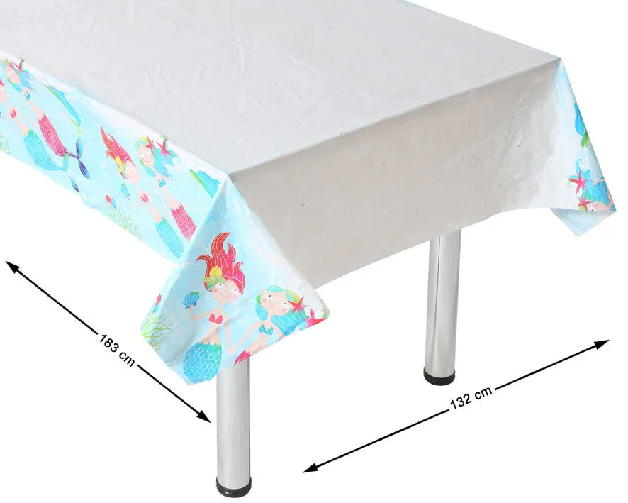 Mantel de Sirenas del Mar de Cumpleaños Decoración y Menaje de Dibujos Animados Atosa
