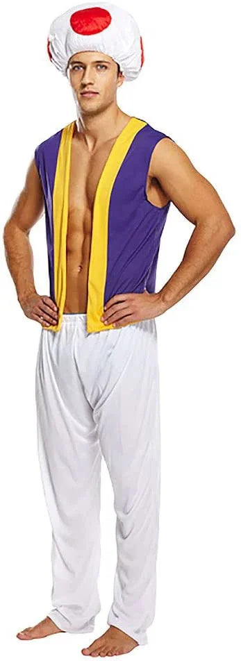 Disfraz de Toad Mario Bros para Adulto Super Mario Bros y Luigi Harlequin