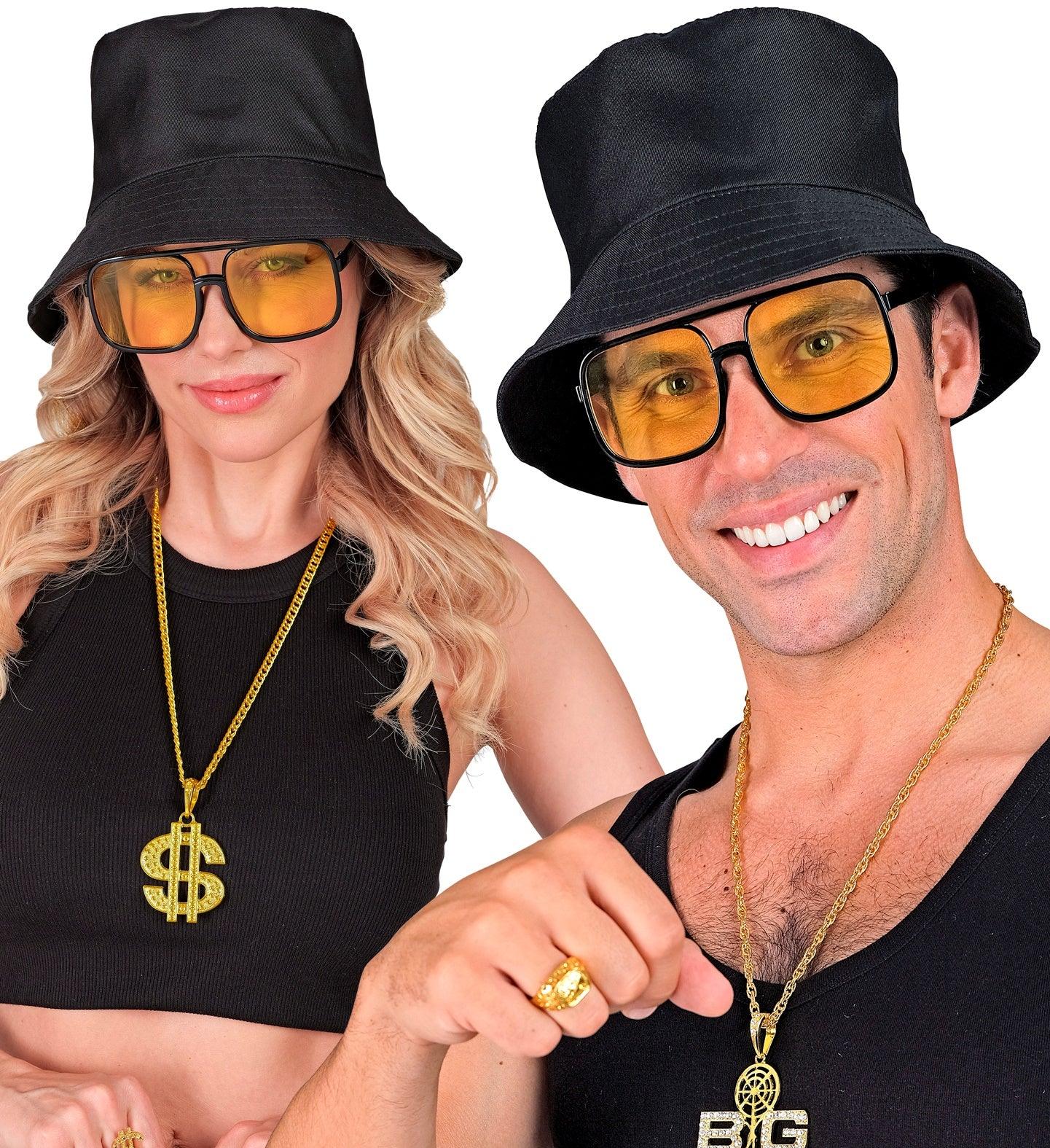 Gafas Aviador Cuadradas Negras con Lentes Amarillas Gafas Widmann