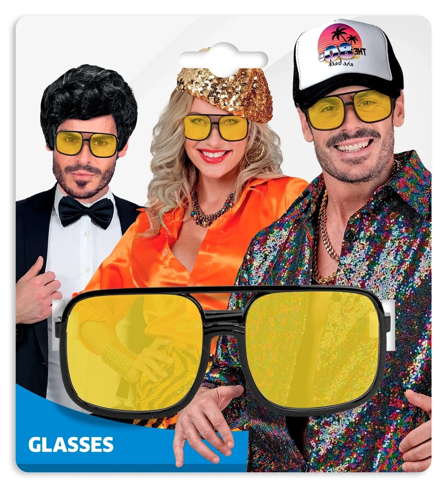 Gafas Aviador Cuadradas Negras con Lentes Amarillas Gafas Widmann