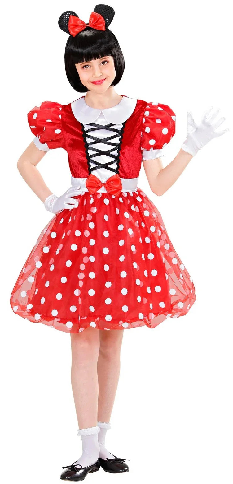 Disfraz de Minnie Infantil Rojo con Lunares Blancos Mickey Mouse & Minnie Mouse Widmann