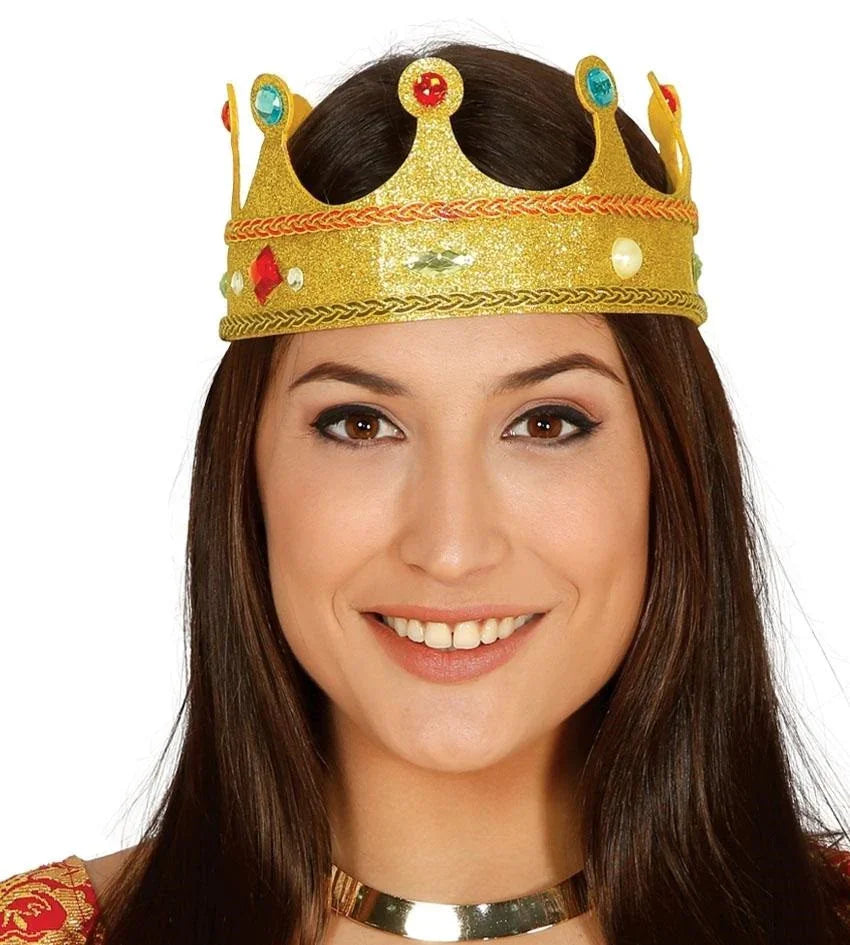 Corona de Reina Dorada con Pedrería Coronas y Tiaras Guirca
