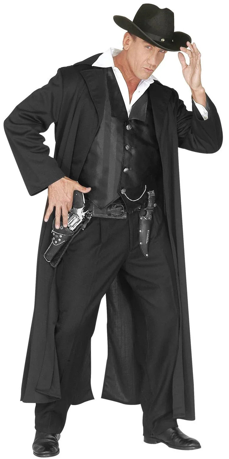 Disfraz de Pistolero Forajido Negro para Hombre Vaquero Widmann