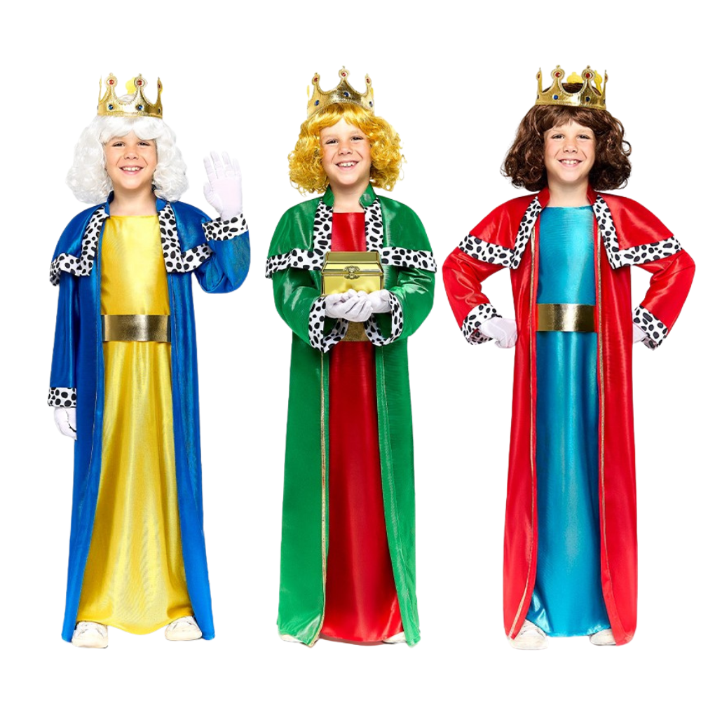 Déguisements de groupe pour enfants melchor, gaspar et balthazar