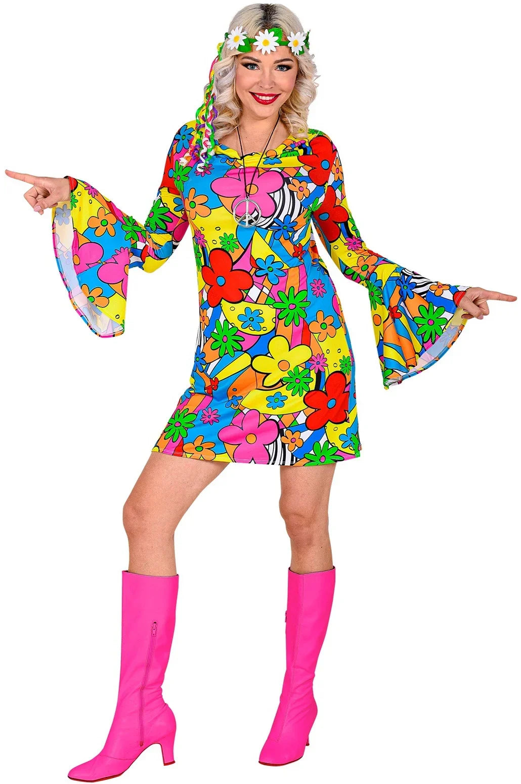 Disfraz Años 70 estilo Hippie para Mujer Años 60, 70 y 80 Widmann