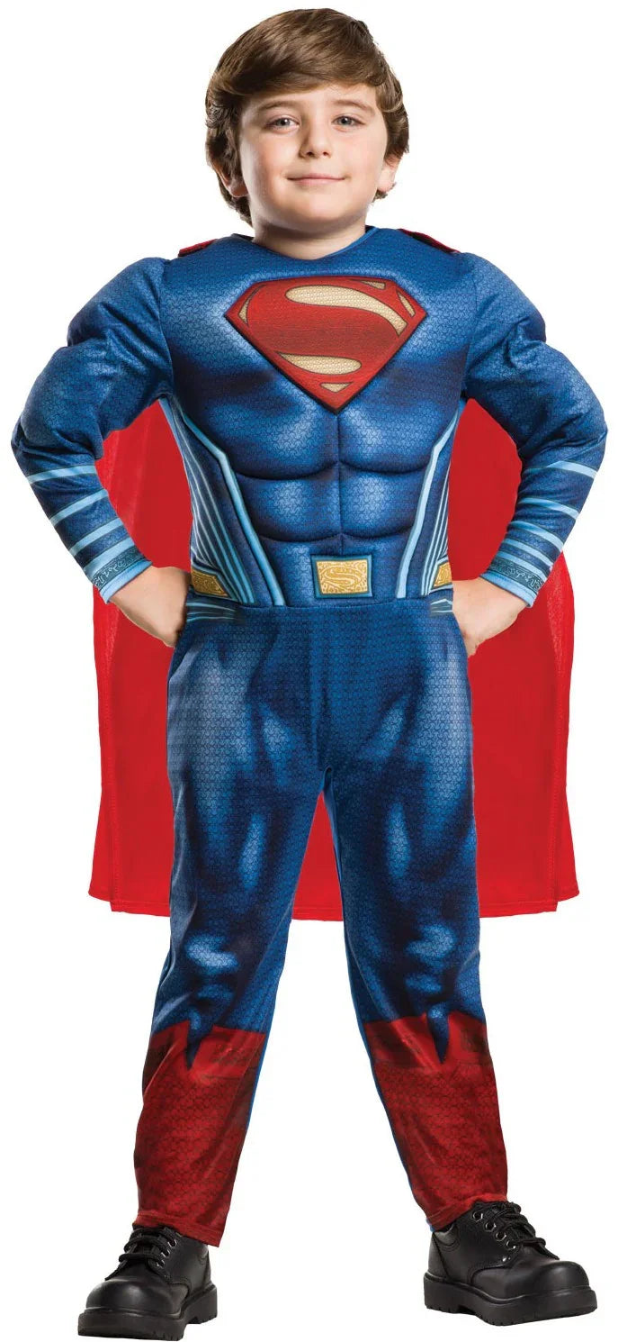 Disfraz de Superman Liga de la Justicia Musculoso para Niño Superman y Supergirl Rubies