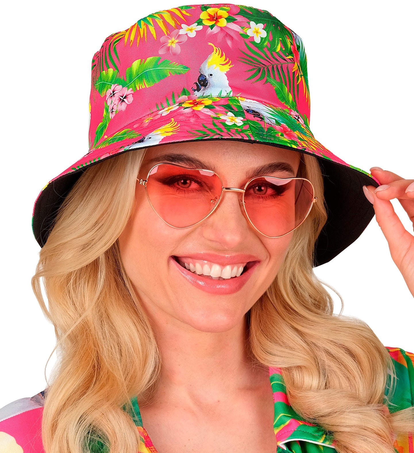 Gorro Pescador Rosa con Estampado Hawaiano Sombreros y Gorros Widmann