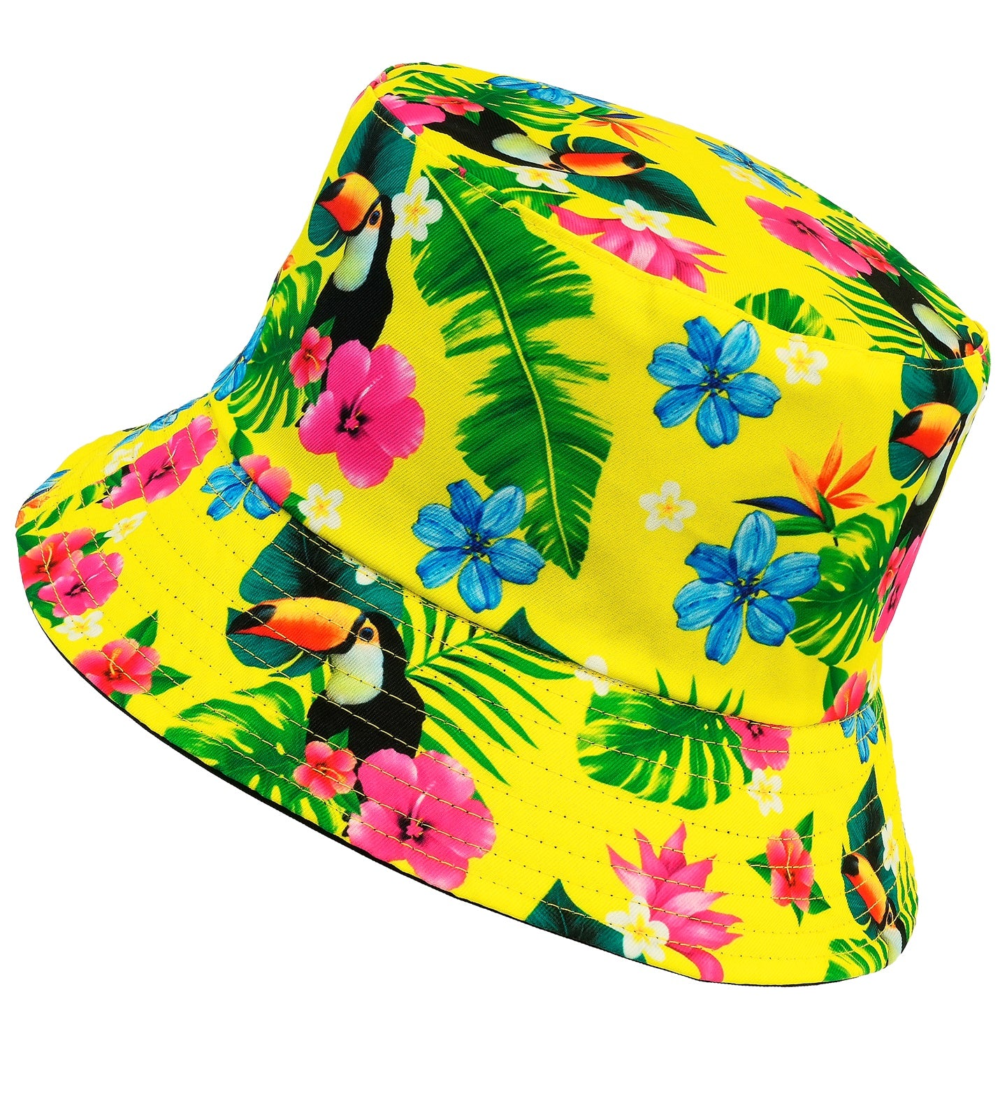 Gorro Pescador Amarillo con Estampado Hawaiano Sombreros y Gorros Widmann