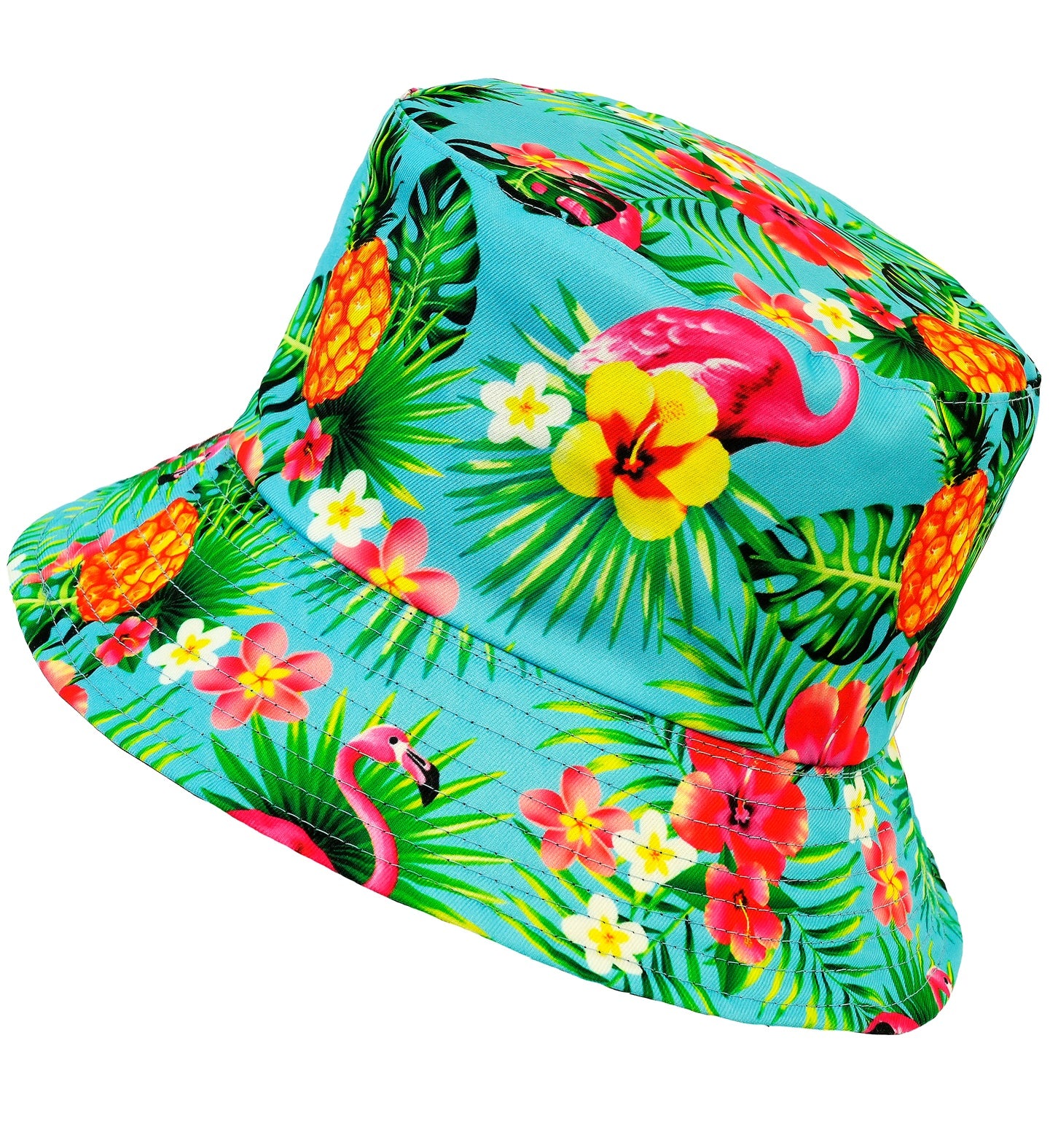 Gorro Pescador Azul con Estampado Hawaiano Sombreros y Gorros Widmann